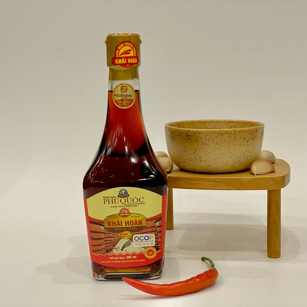 Nước Mắm Khải Hoàn 40N - Chai 205ml - 6 Chai/ Hộp